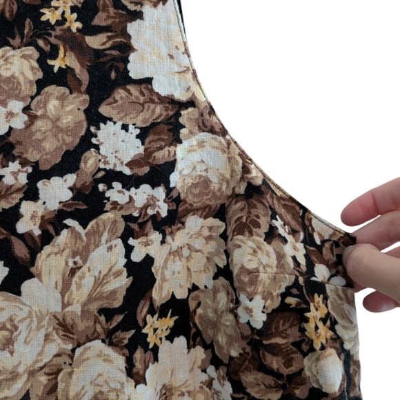 Abercrombie Linen Blend Floral Print Mini Shift Dress Medium TALL - Picture 4 of 13